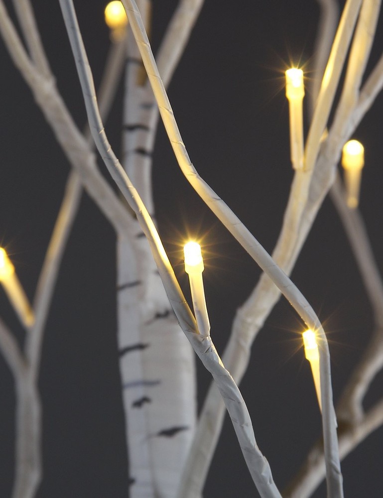 Tall Lighted Birch Tree, Medium