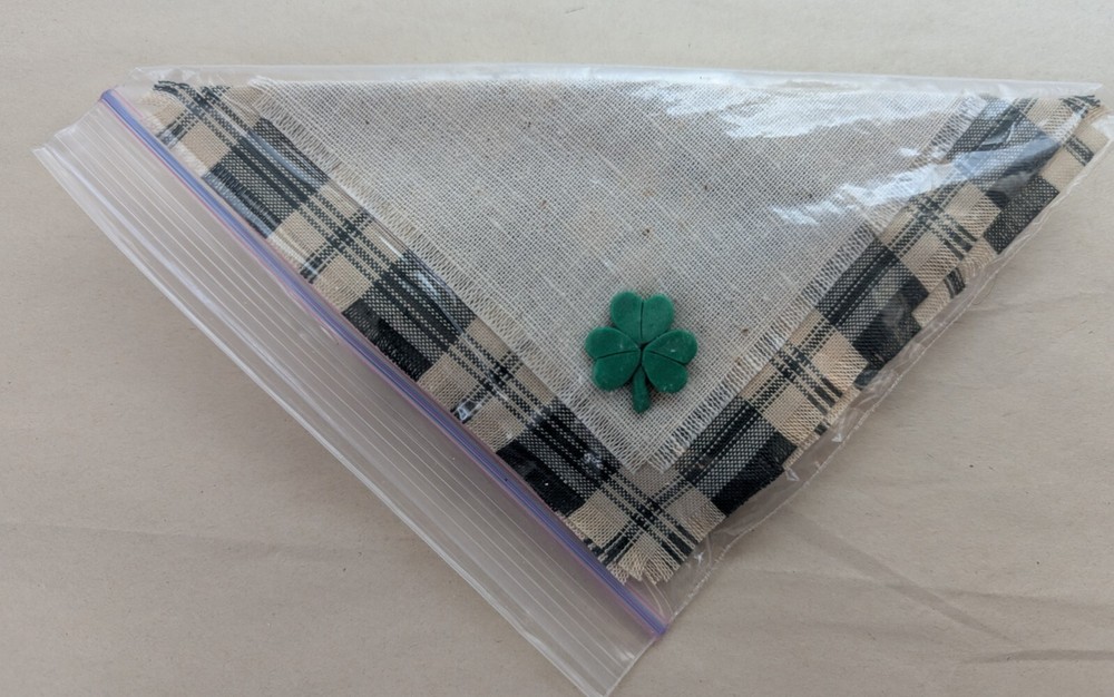 Basket Liners Holiday Patterns Quantity 4 Shamrock Snowman Gingerbread Men