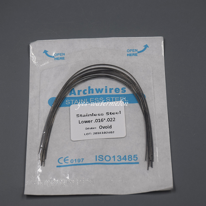 Dental Orthodonic Stainless Steel Rectangular Oval Arch Wire 16x22 Upper&Lower