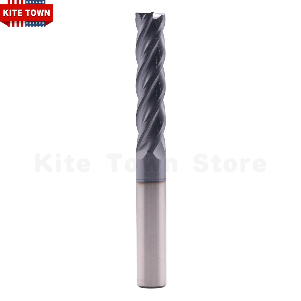 4 Flute 7/16" x 2" x 4" Solid Carbide Long End Mill - AlTiN Coated