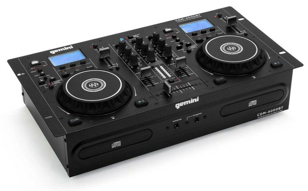 Gemini - CDM-4000BT - Dual CD/USB DJ Media Mixer/Controller With Bluetooth