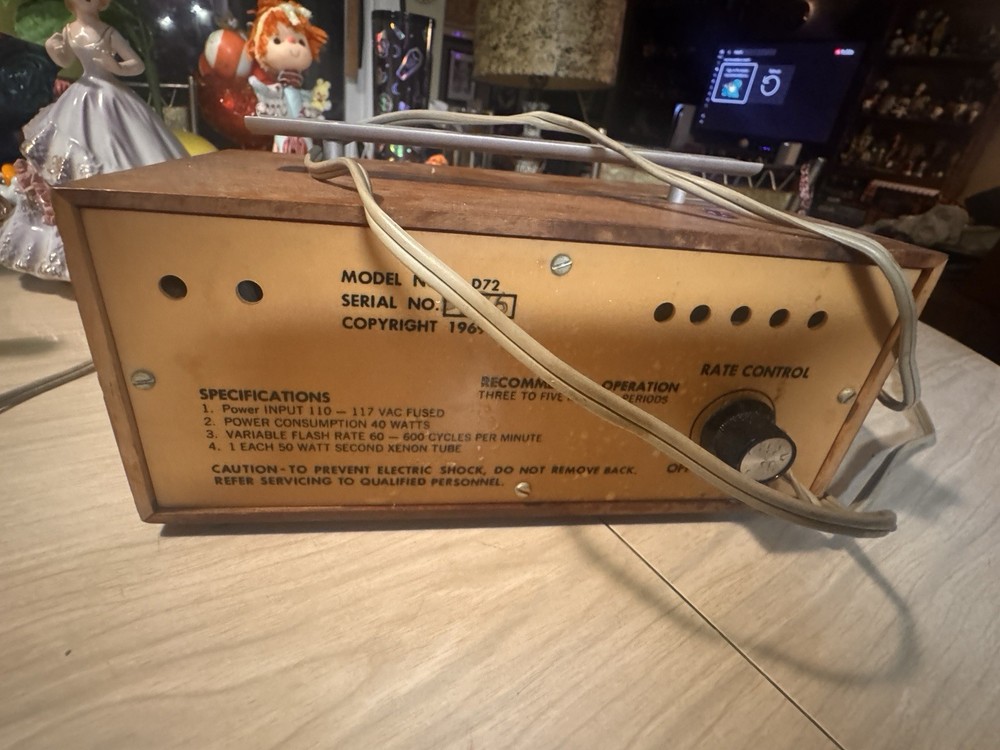 Antique Astro Lite by Cosmic Dimensions DJ Strobe Light Model D72 A
