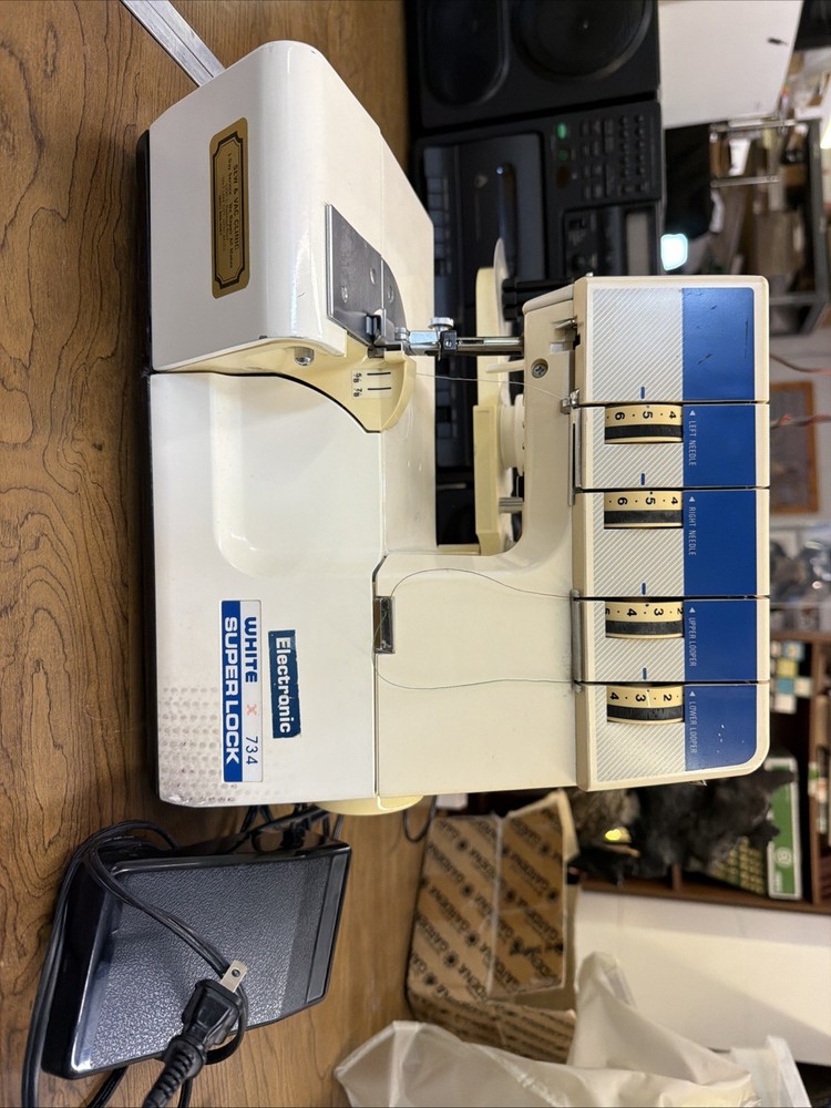 White Superlock 734D Electronic Serger sewing machine