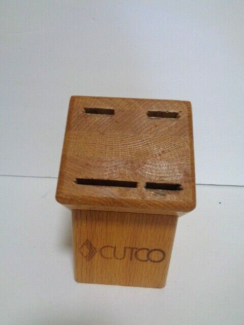 Cutco Wood Oak 4 Slots Knife Block