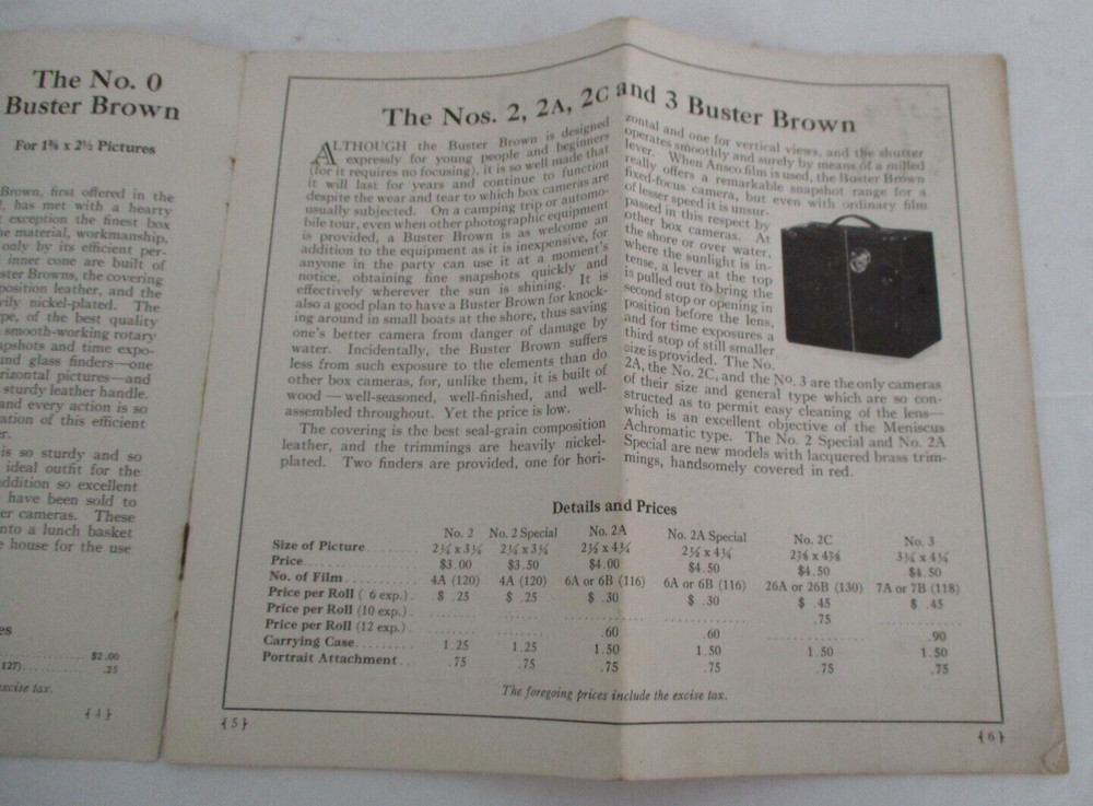 1923 ANSCO CAMERAS and REQUISITES Catalog Brochure