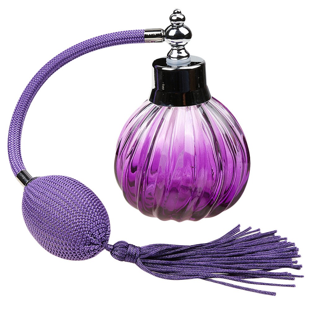 100ml Refillable Glass Perfume Pump Bottle Scent Container with Tassels