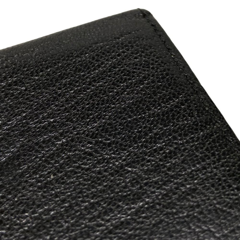 TOFF&LOADSTONE Black White Leather Trifold Wallet