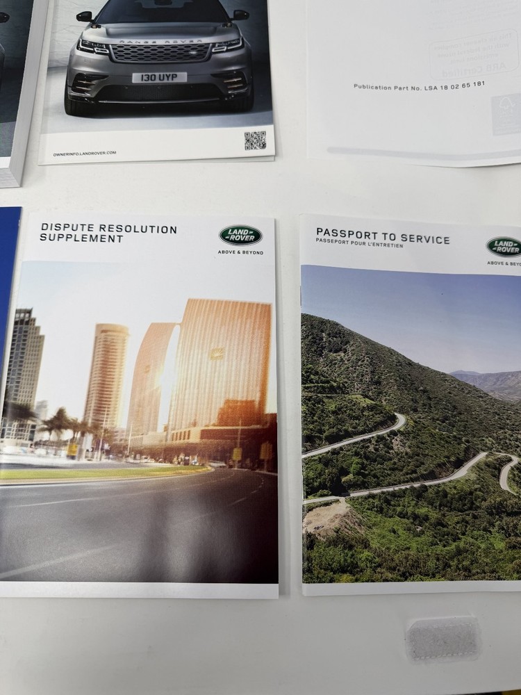 2017 Range Rover Velar Owners Manual OEM Complete Set