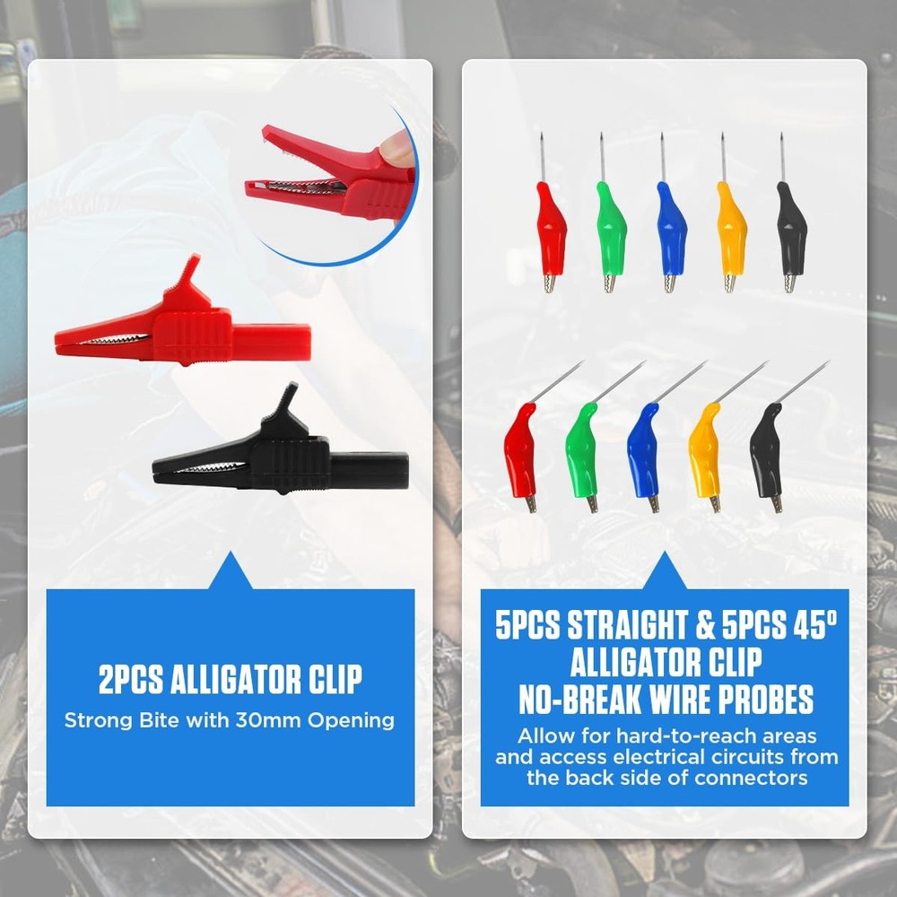 Multimeter Test Leads Kit 104PCS Multimeter Leads Kit Multi Function Electric...