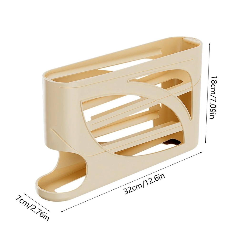 4-Tier Rolling Egg Holder for Refrigerator Storage