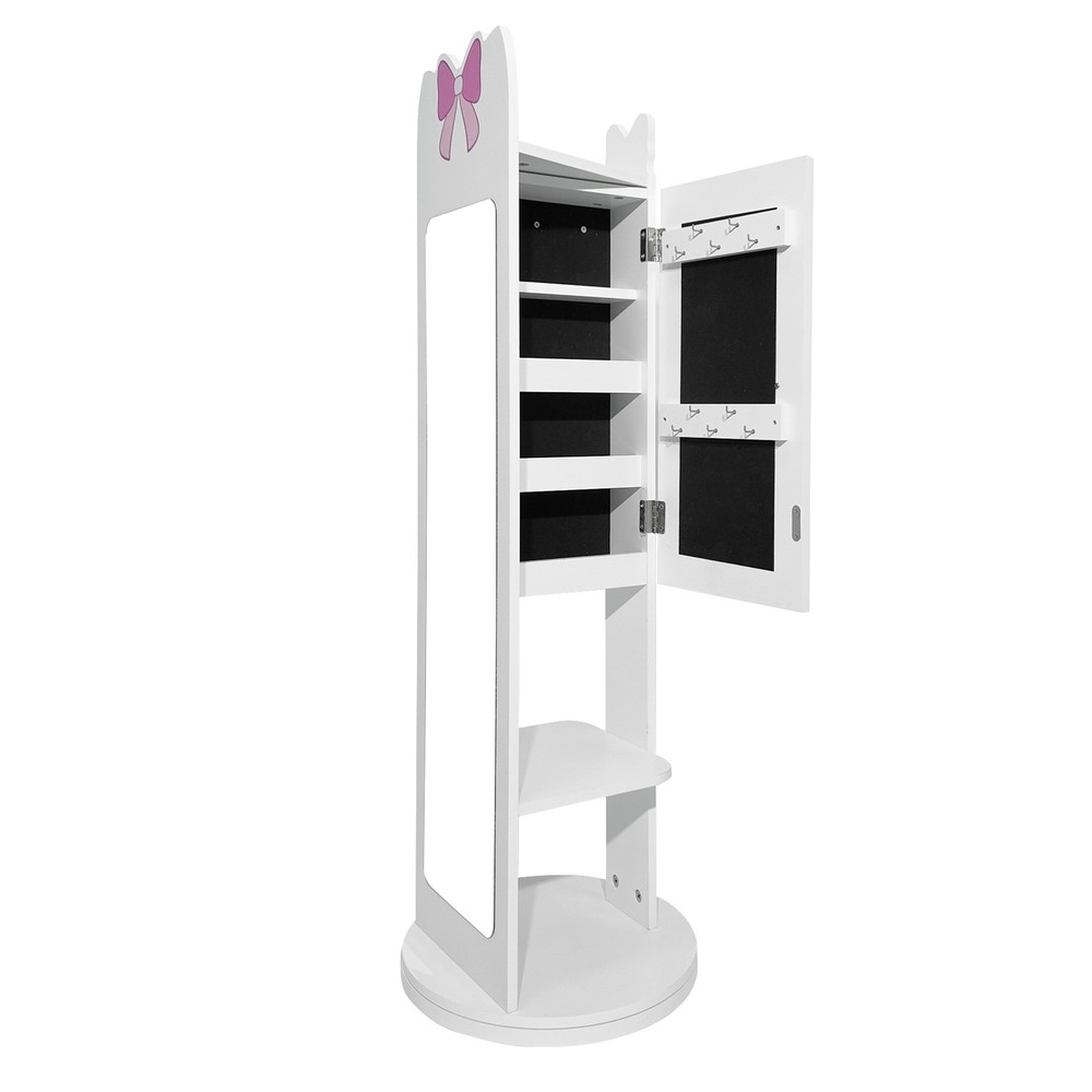 White, bow-patterned, MDF (medium-density fiberboard) painted finish,