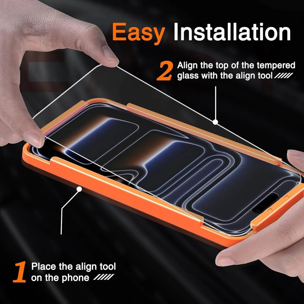 3 Pack Matte Screen Protector for iPhone 17 Pro Max Tempered Glass, Shatterproof