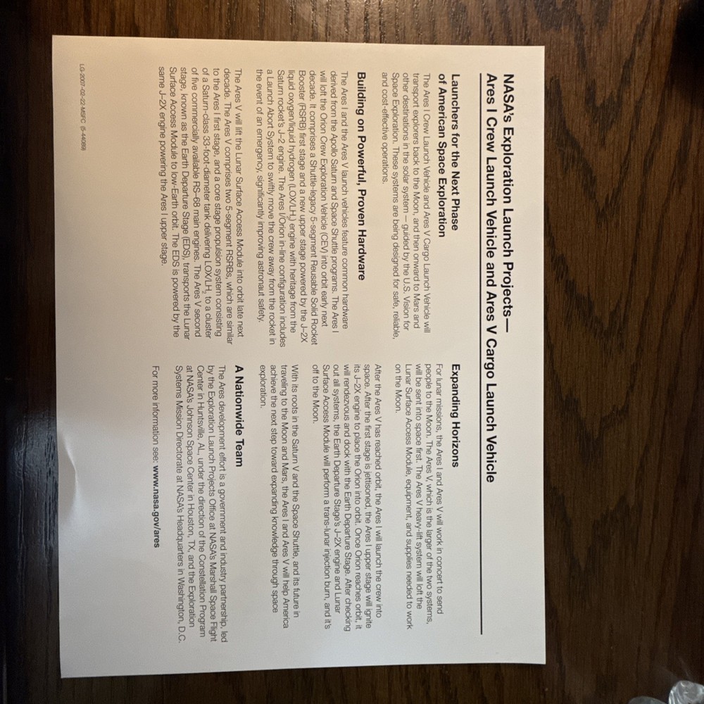 NASA Exploration Launch Projects - Ares I Crew Launch And Ares V Cargo Launch