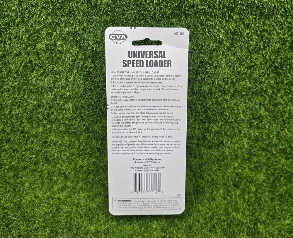 CVA Universal Muzzleloader Speed Loader New In Package - AC1509