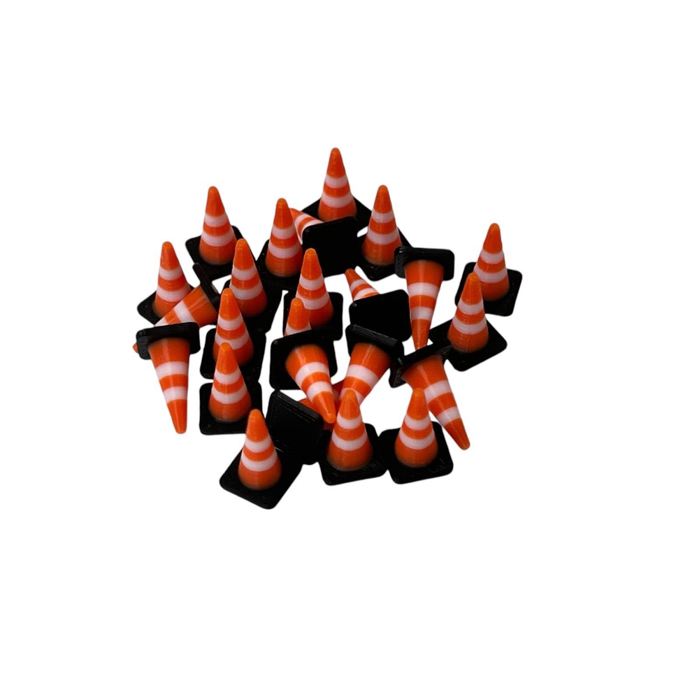 1/50 Scale Traffic Cones *24 Pack* White Bands