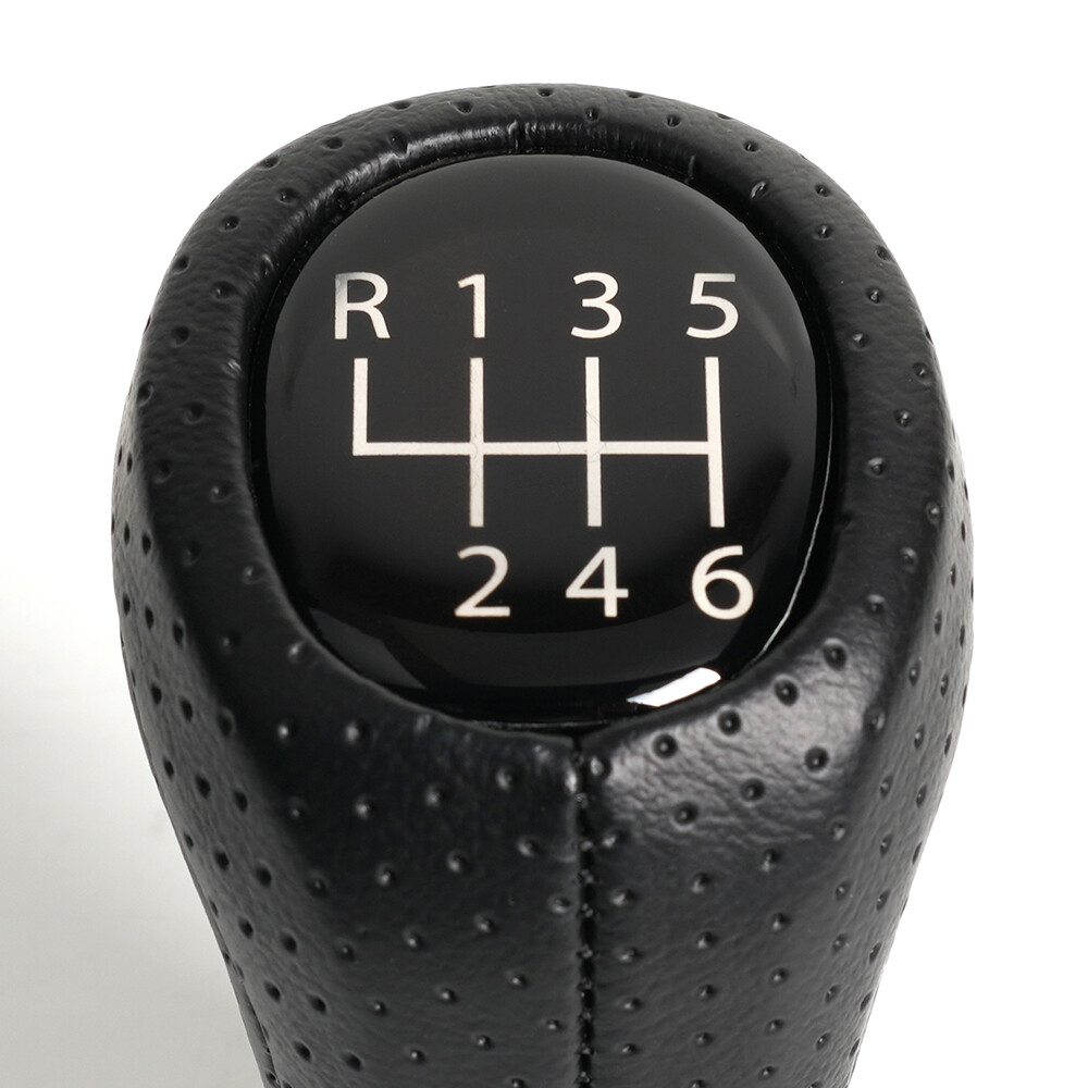 6 Speed Shift Knob Black PU Leather For BMW E36 E46 M3 Z4 3.0 E90 E91 E92 M5 E39