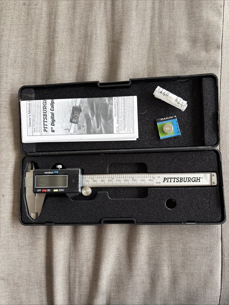 Nice Pittsburgh 6” Digital Caliber With Case/extra Battery 229