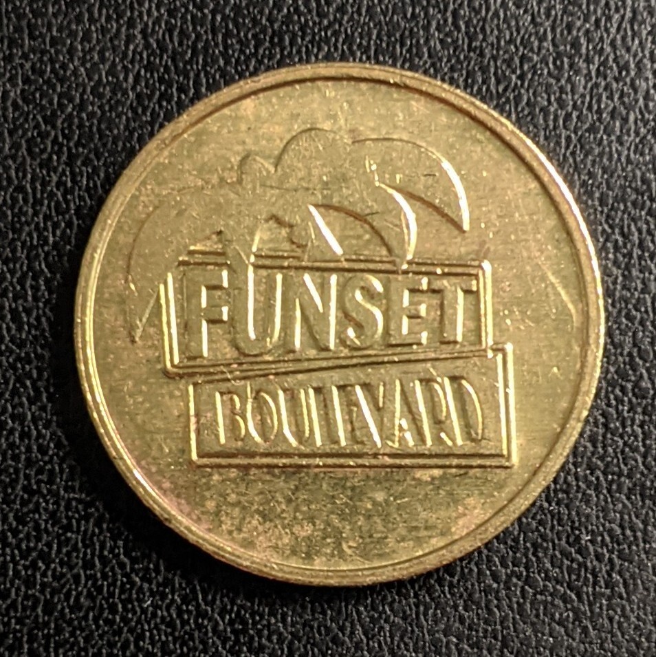 Palm Tree Logo Funset Boulevard - Arcade Game Token