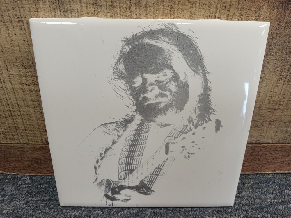 Willie Nelson Collectible Ceramic Tile - 6'' x 6''