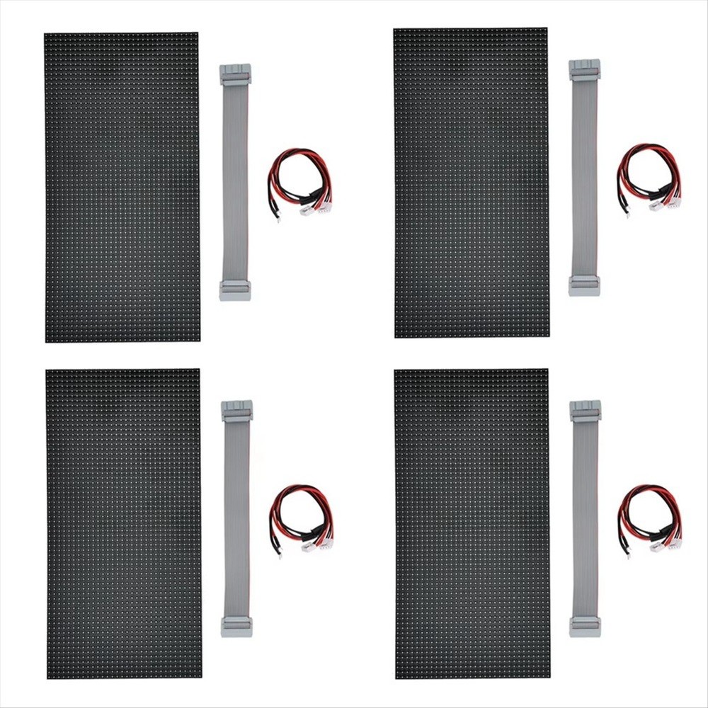 4 Pack P5 Indoor LED Screen, 64X32 LED Display Module, 12344