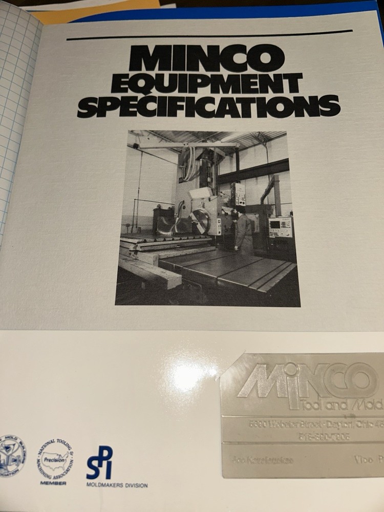 1982 MINCO TOOL & MOLD Advertising Folder Dayton, OH