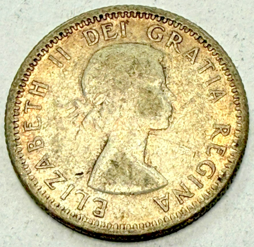 1956 Canada Dime 10 Cents Silver