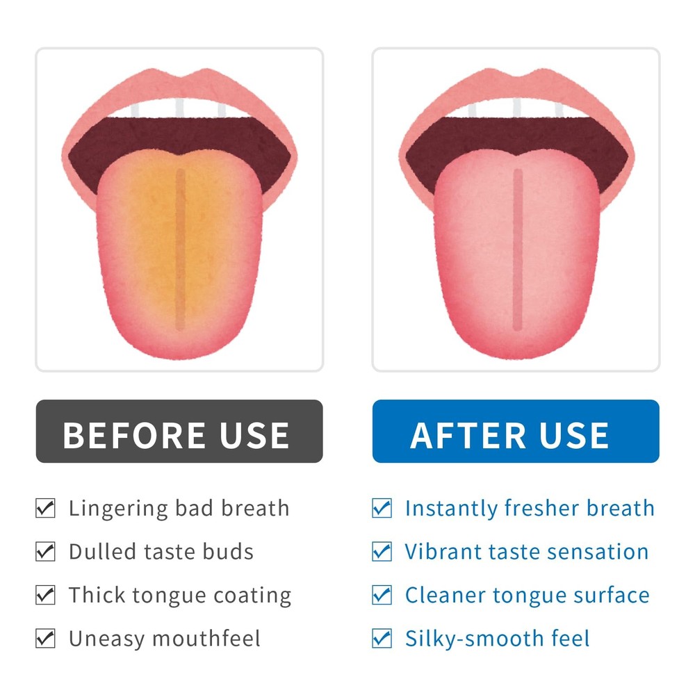 Tongue Cleaner, Scraper, Disposable, Plastic Clean Blue