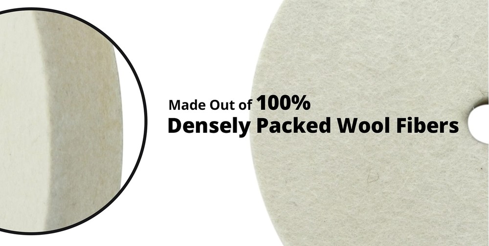 6 Inch Felt Buffing Wheel 1/2-inch Arbor Bench Buffer Extra Thick Polishing