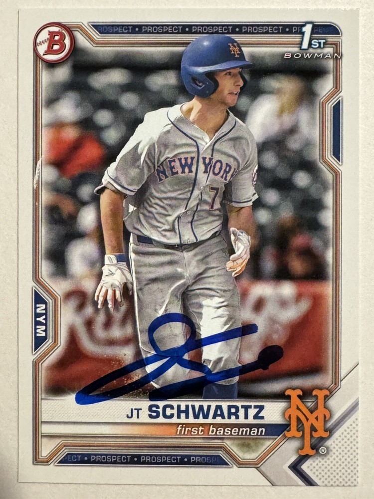 2021 BOWMAN DRAFT JT SCHWARTZ SIGNED CARD