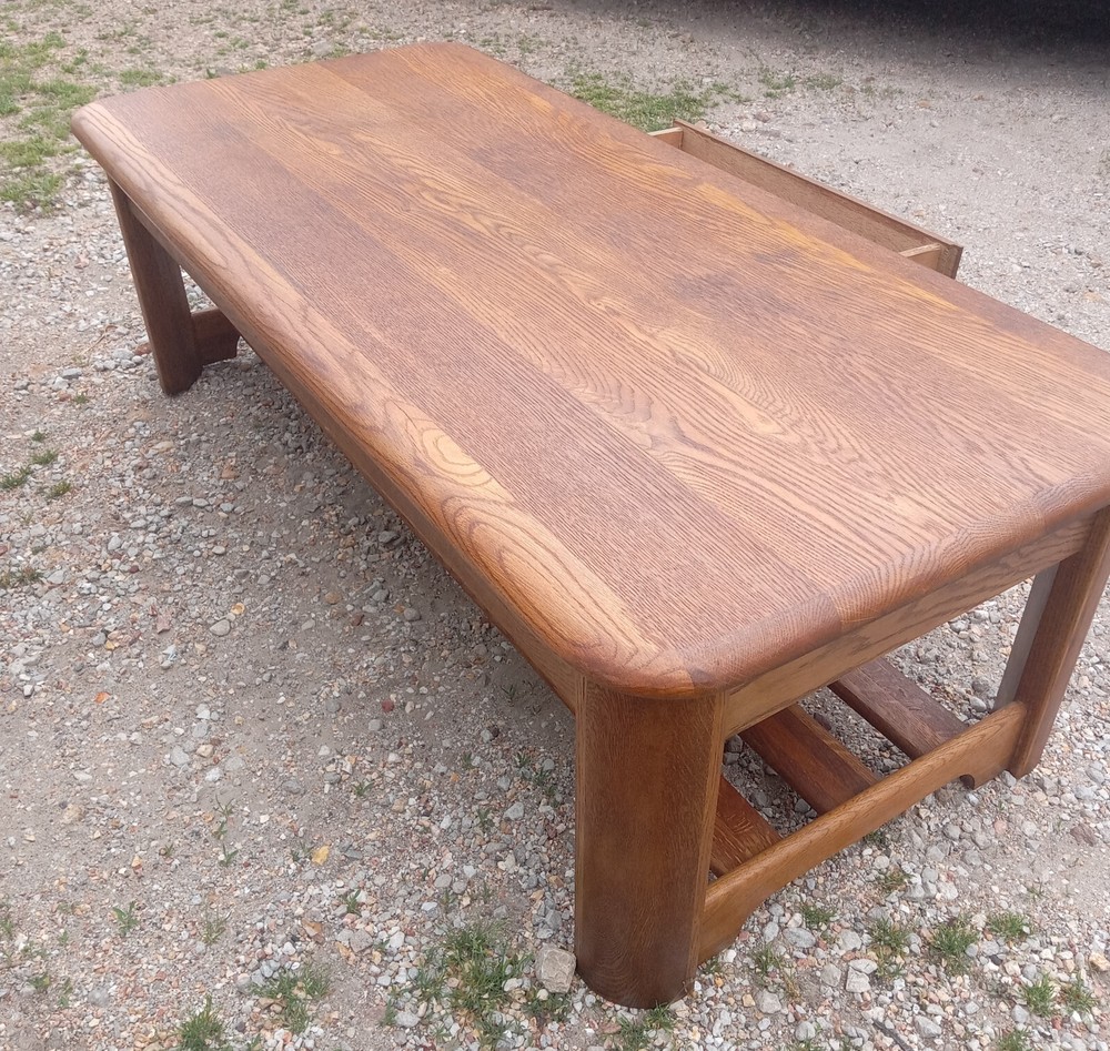 Oak Coffee Table with Drawer (CT-420)