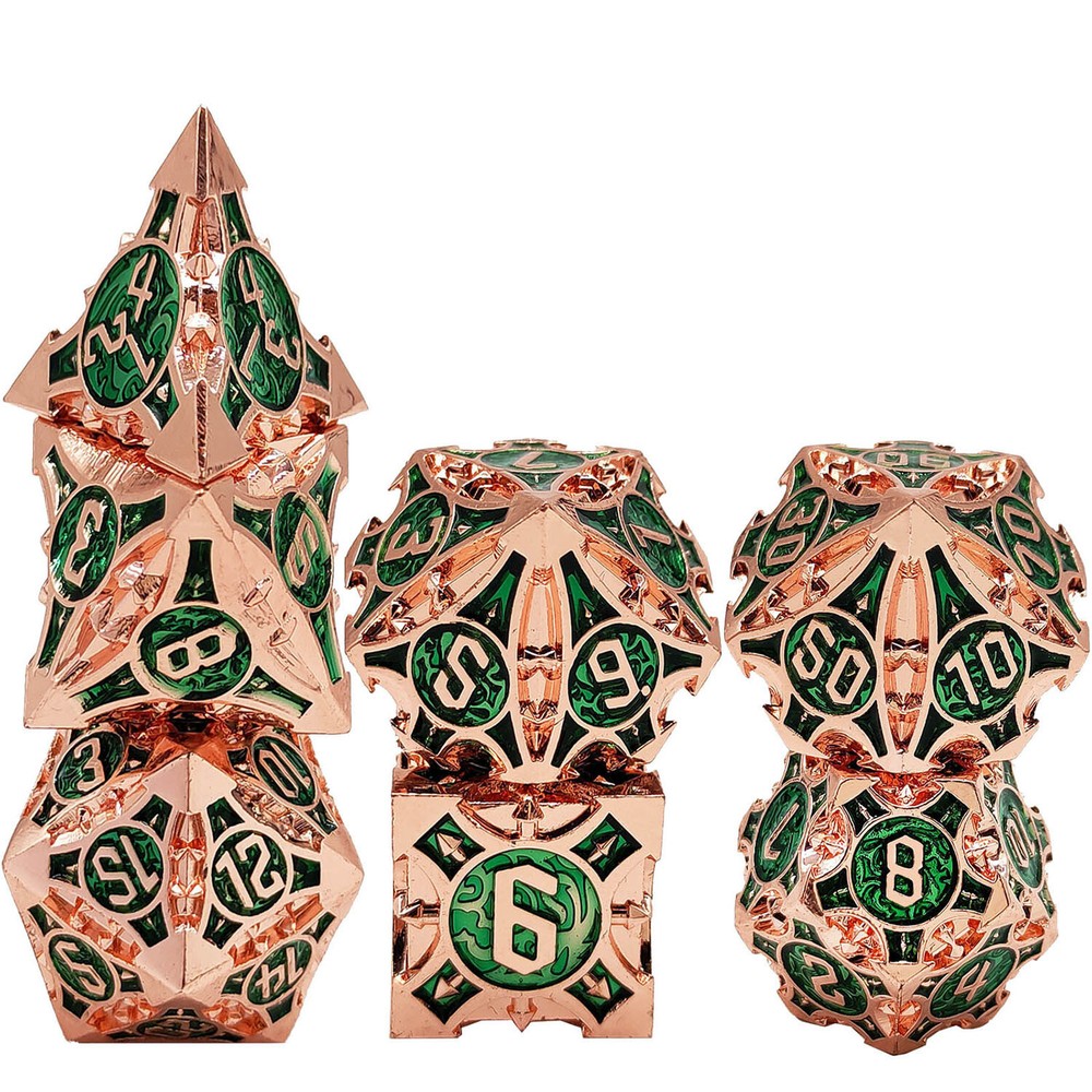 Metal DND Dice Set Dungeons and Dragons D20 Polyhedral Dice for Pathfinder TRPG