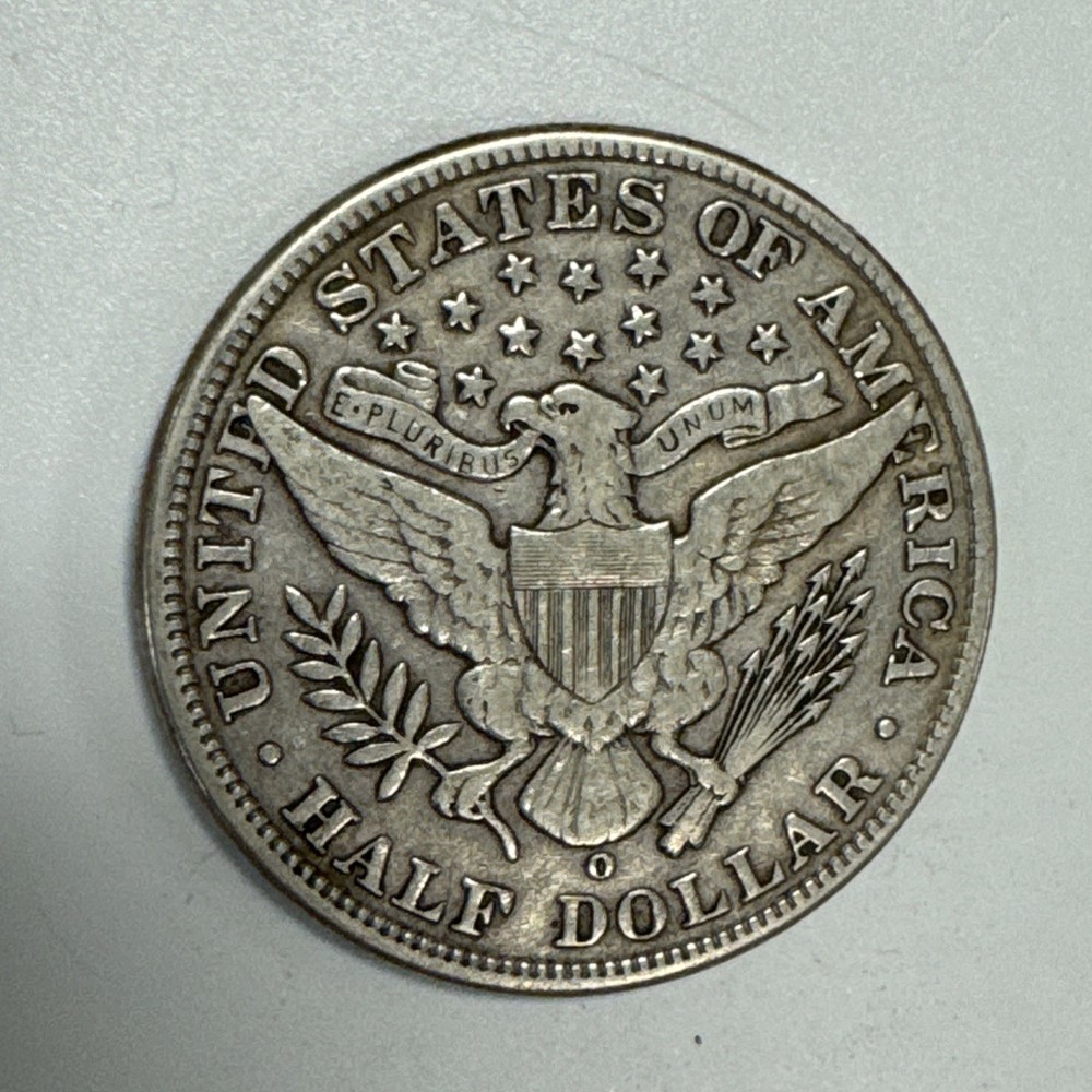 1907-O Barber Silver Half Dollar VF