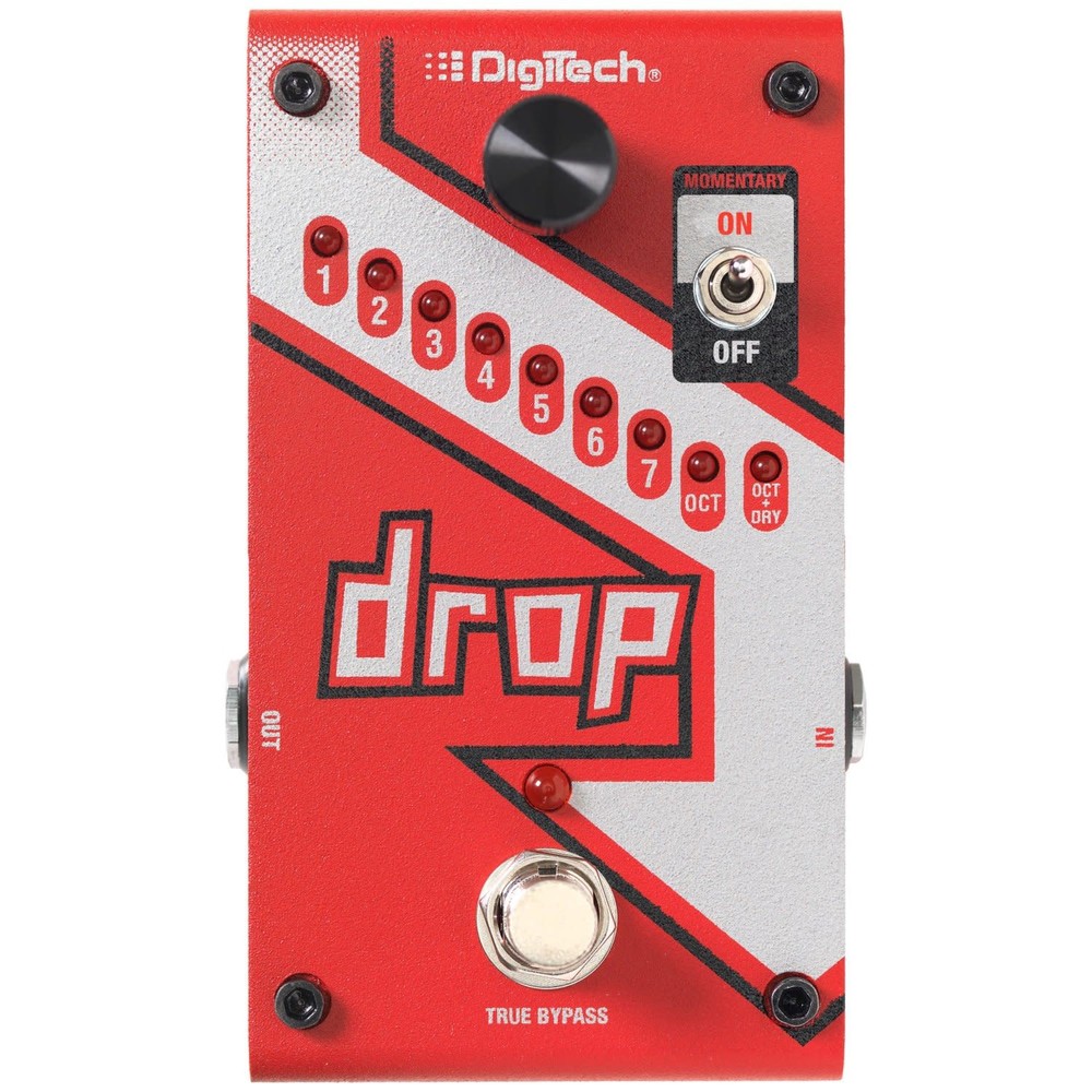Digitech DROP Compact Polyphonic Drop Tune Pitch-Shifter w/ Power Supply and 2 P