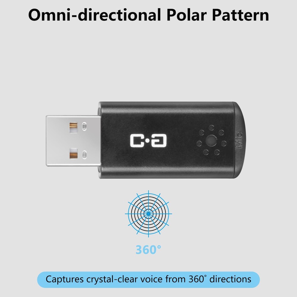 USB Microphone for Laptop and Desktop Computer, High Sensitivity for Clear Ca...