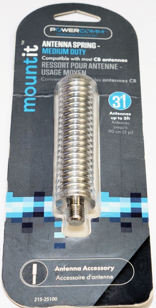PowerComm Lynco MountIt CB Antenna Shock Spring Medium Duty Mount 3/8" x 24