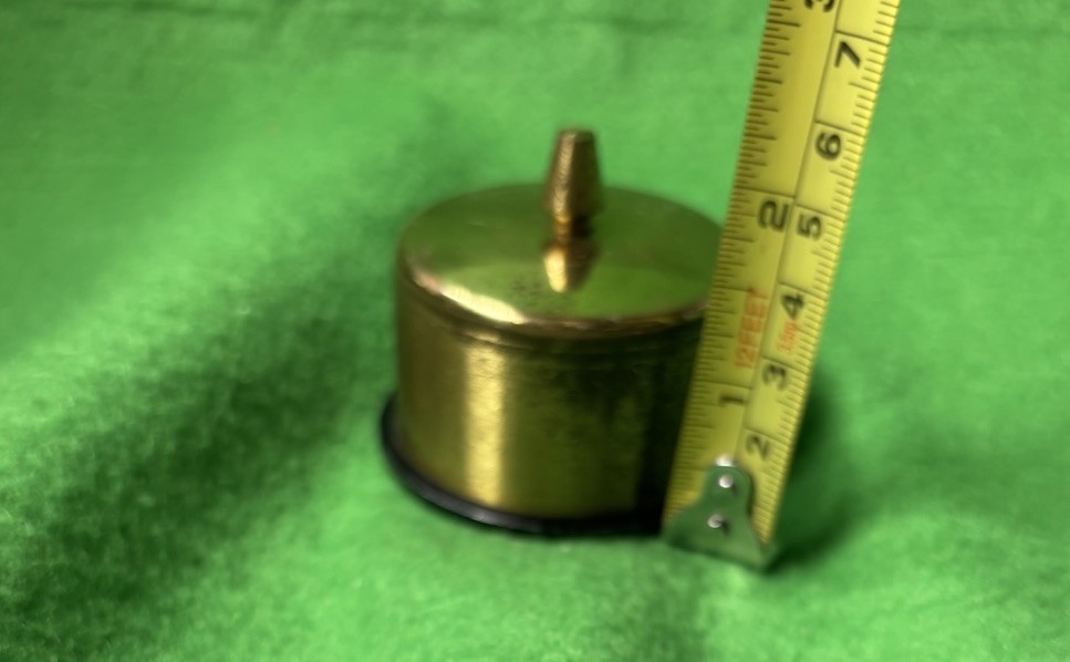 Vtg Brass Stamp Roll Holder Dispenser 2”