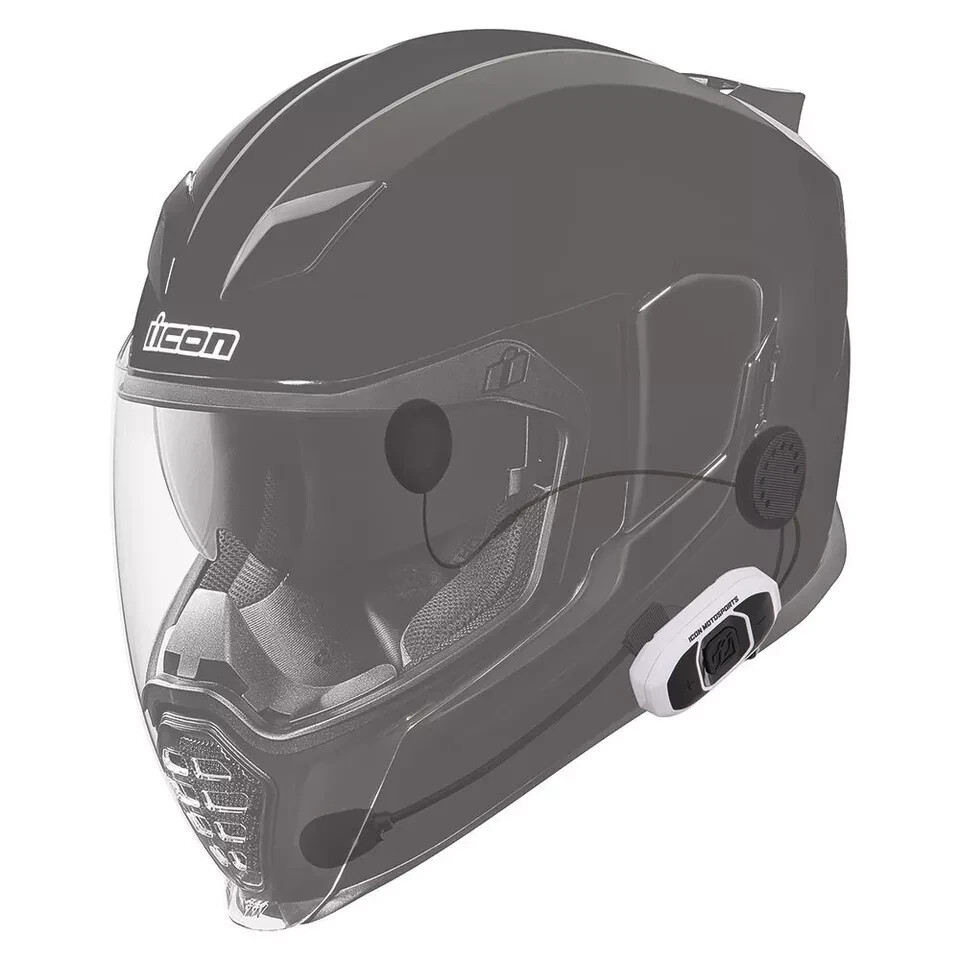 Icon Rau Four-Way Intercom Bluetooth Motorcycle Helmet Communicator FREE SHIP!