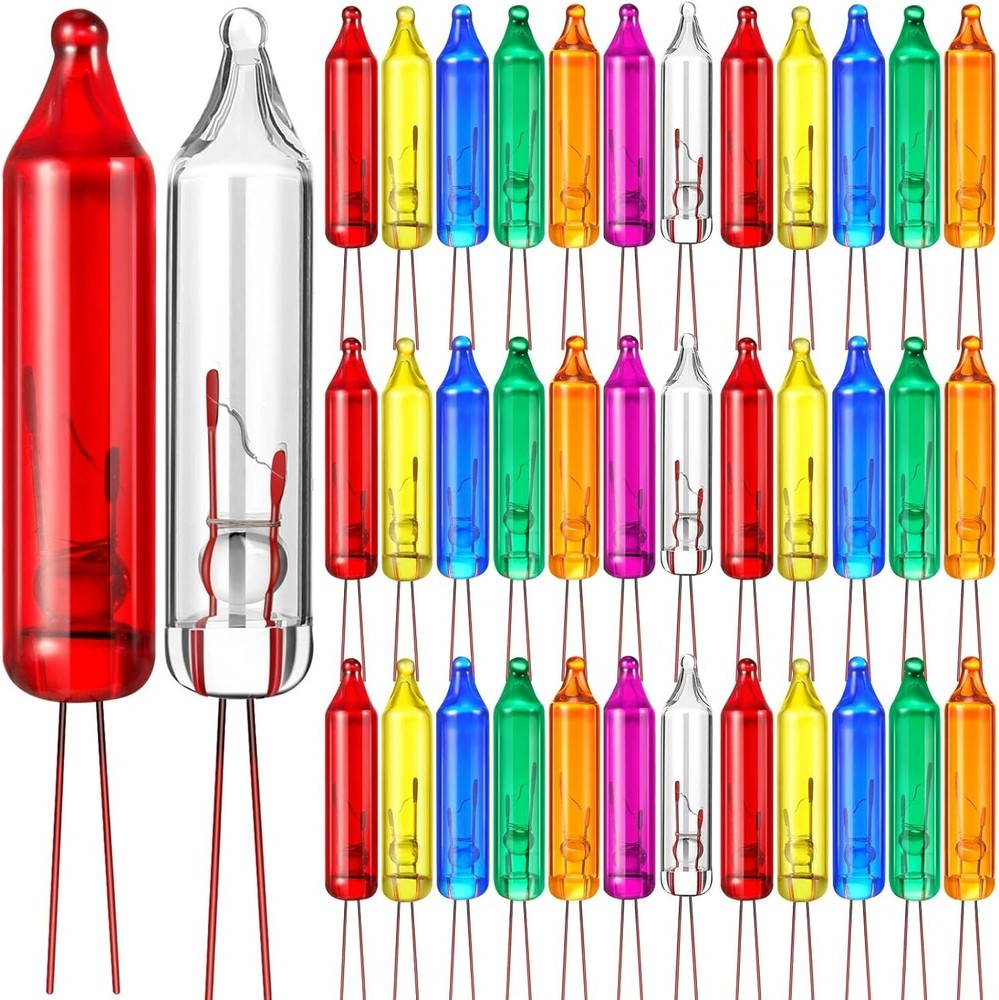 100 Count Mini Incandescent Christmas String Lights 2.5V Replacement Bulbs
