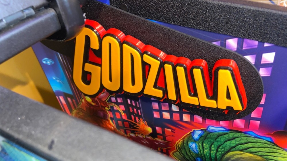 Godzilla PINBALL Mod BACK BOX HING MOD 3D LOGO -For PRO or PREMIUM