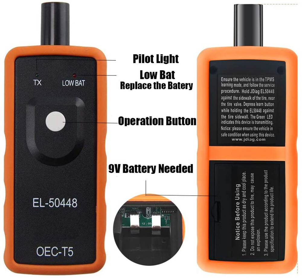 EL50448 TPMS Relearn Tire Sensor Pressure Monitor System Programming Activation