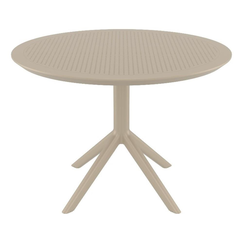Compamia Sky 42 inch Round Dining Table Taupe