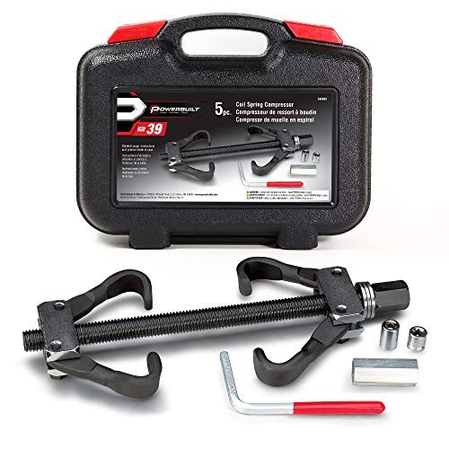 Coil Spring Compressor Tool Kit, 5 Piece, Straight or Curved Coil 2 Piece
