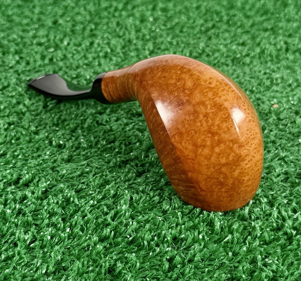 SAM LEARNED FREEHAND BENT EGG ARTISAN PIPE, CRESCENT MOON GRADED. USA