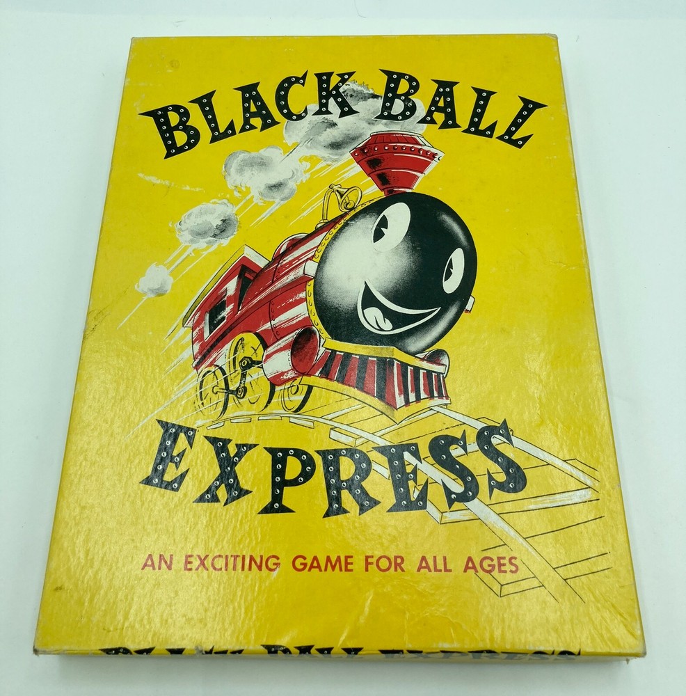 1957 Black Ball Express Schaper Marble Board Game Complete