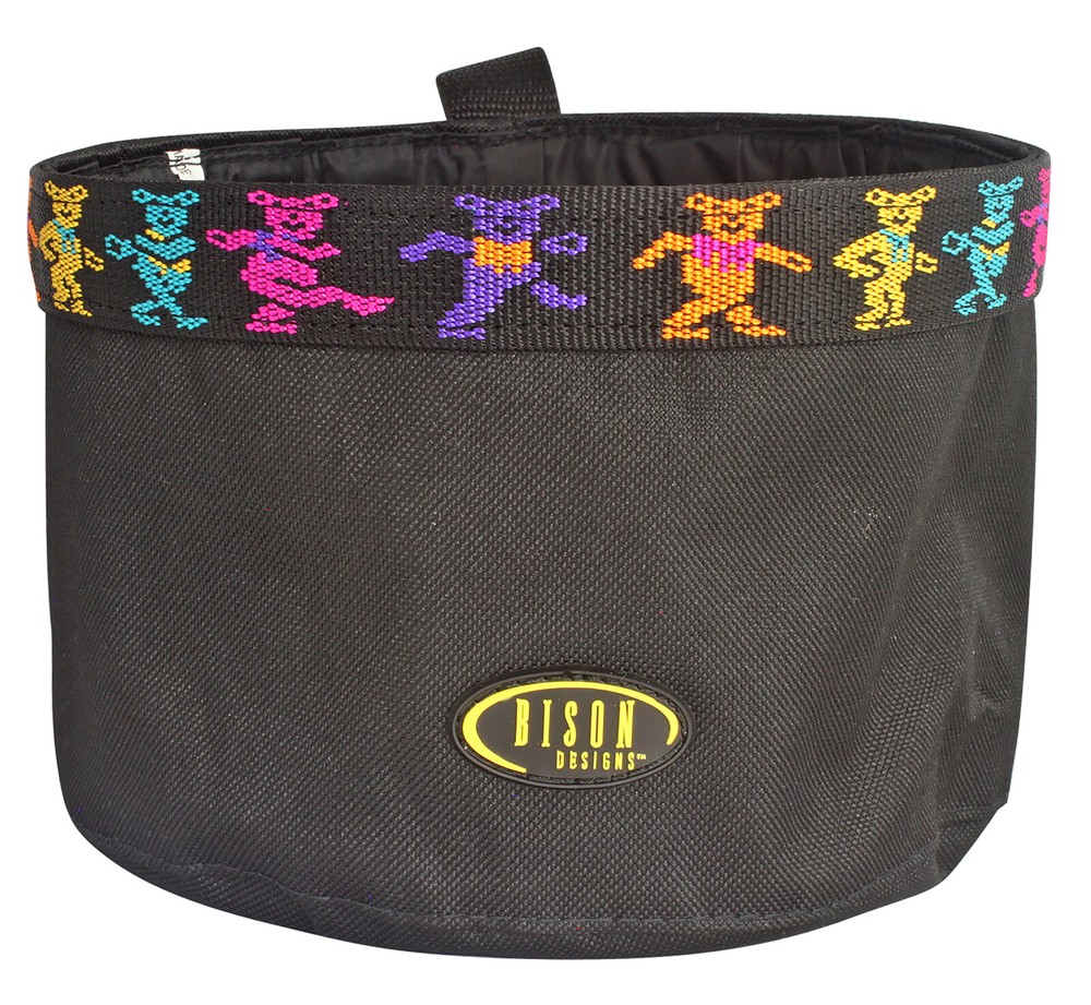 Grateful Dead Dancing Bears Travel Pet Bowl