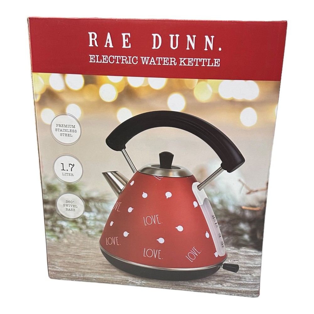 Rae Dunn Love with Ornaments Electric Water Kettle