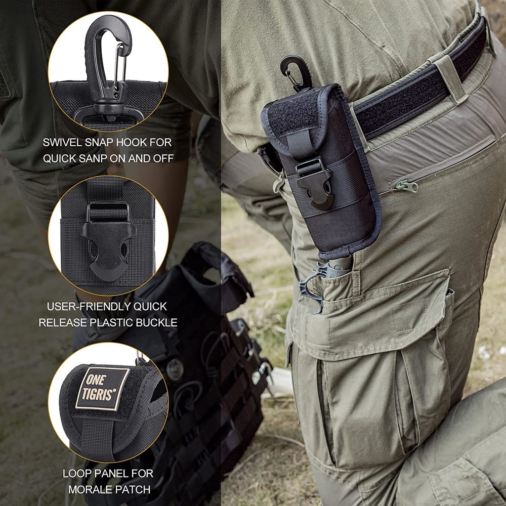 Tactical MOLLE Eyeglass Case Hard Shell Sunglasses Bag Hockproof Protective Box