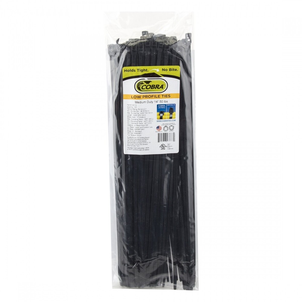 Cobra Products Ties FlexRoute Ties 14in Black