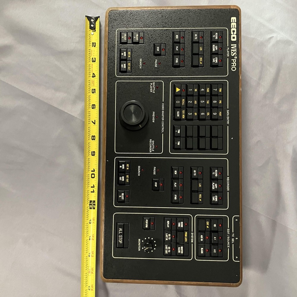 Vintage EECO IVES PRO Video Editing Controller Console Black Wood Case
