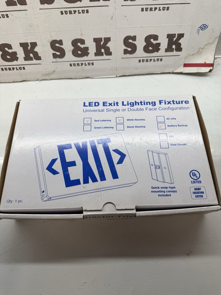 LED Exit Lighting Fixture- Universal Single or Double Face Configuration